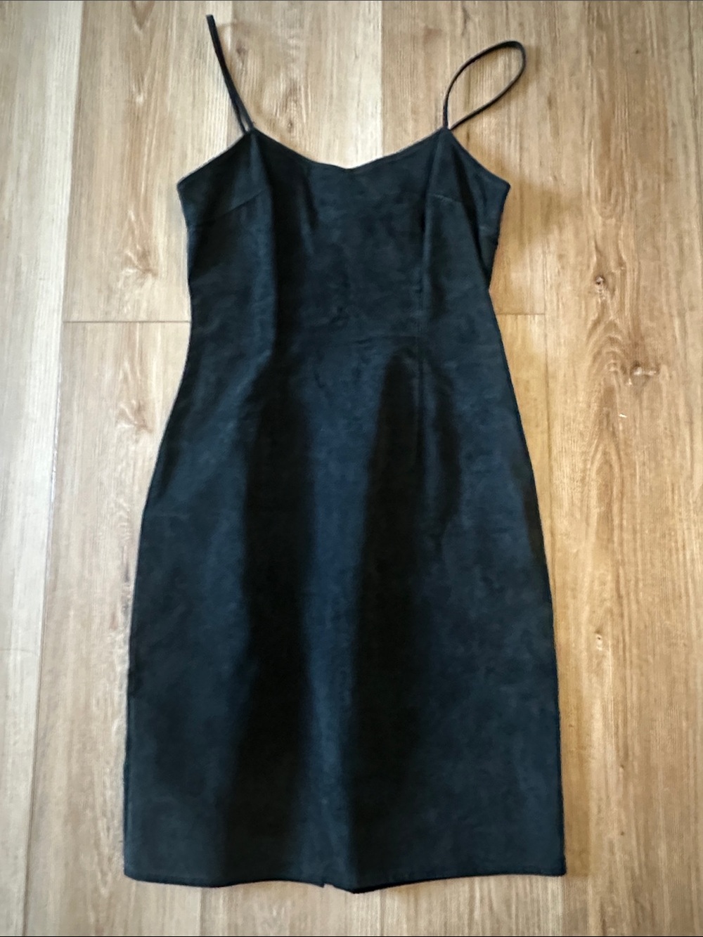 Vintage Simply Red Suede Mini Slip Dress 5/6